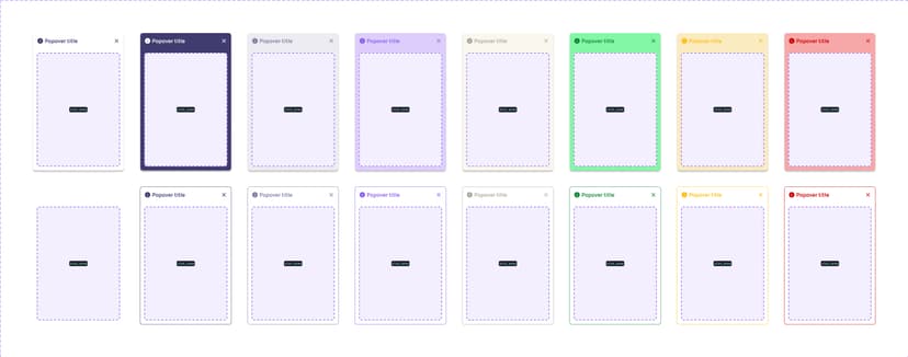 Popover component design and positioning specifications